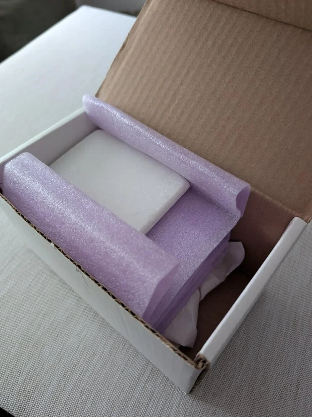 Tumbled White Marble Coasters, Set of 4, Gift for Birthday | Holiday Gift | NIB